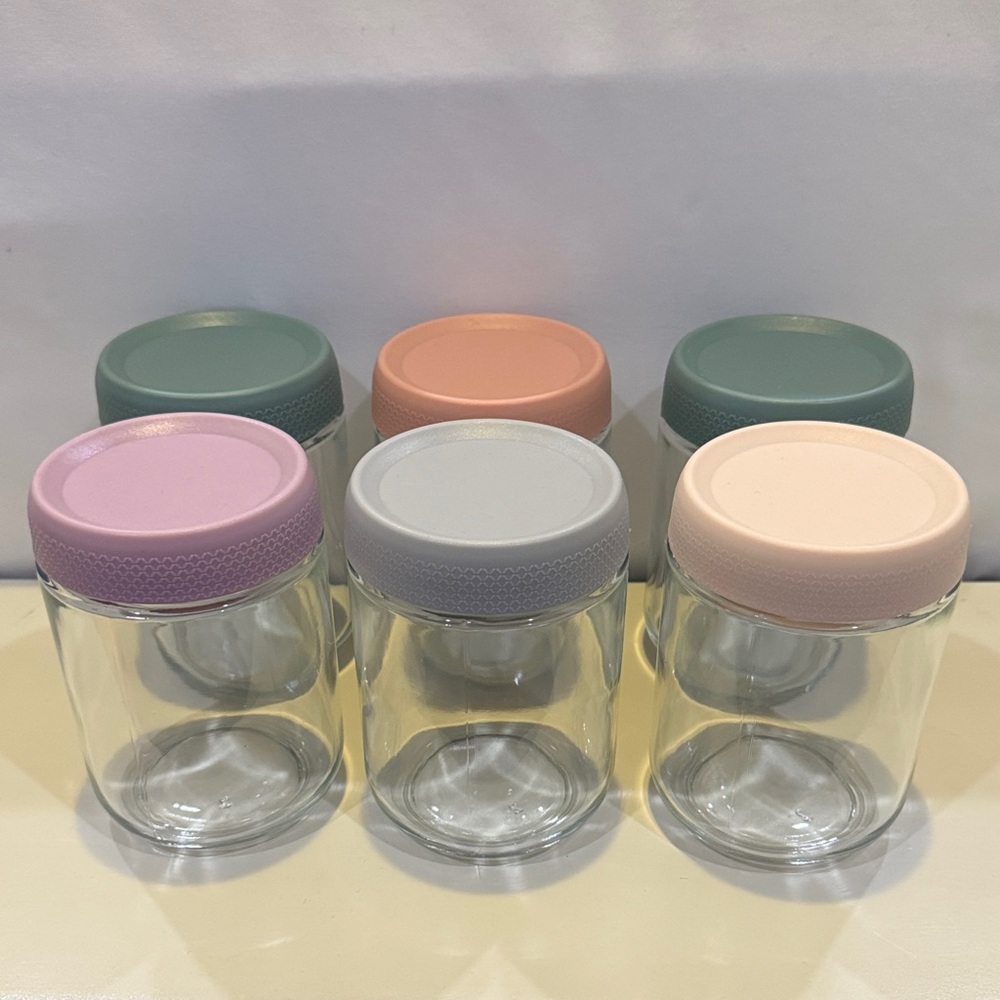 16oz set of 6 glass jars